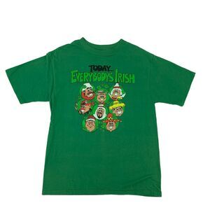 Vintage "Today Everybody's Irish" T Shirt Mens XL Extra Large Green Made USA 80s